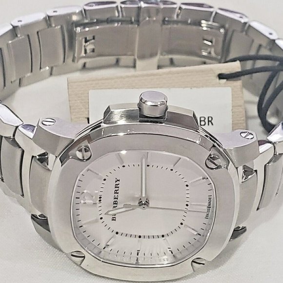 $1295 MSRP~ Burberry Silver Women's The Britain Bby1703 Watch- RARE- DESC. - Picture 3 of 11